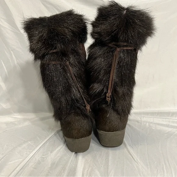 long goat hair boots